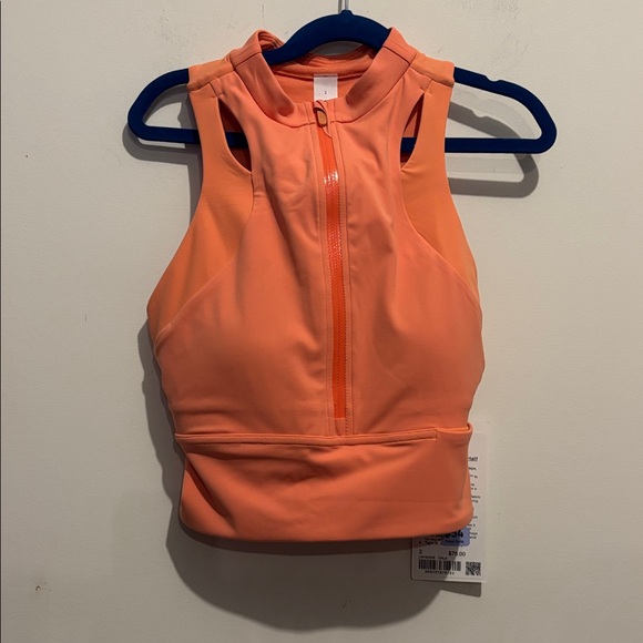 Lululemon Nulux Cropped Half zip Track Tank size 2 - Picture 1 of 6